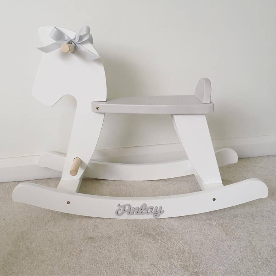 personalised wooden rocking horse