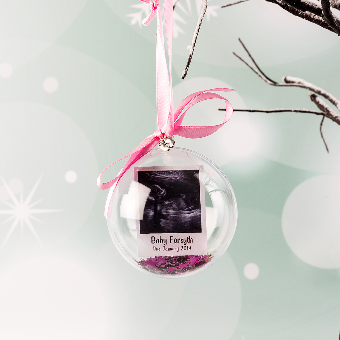 personalised wedding christmas baubles