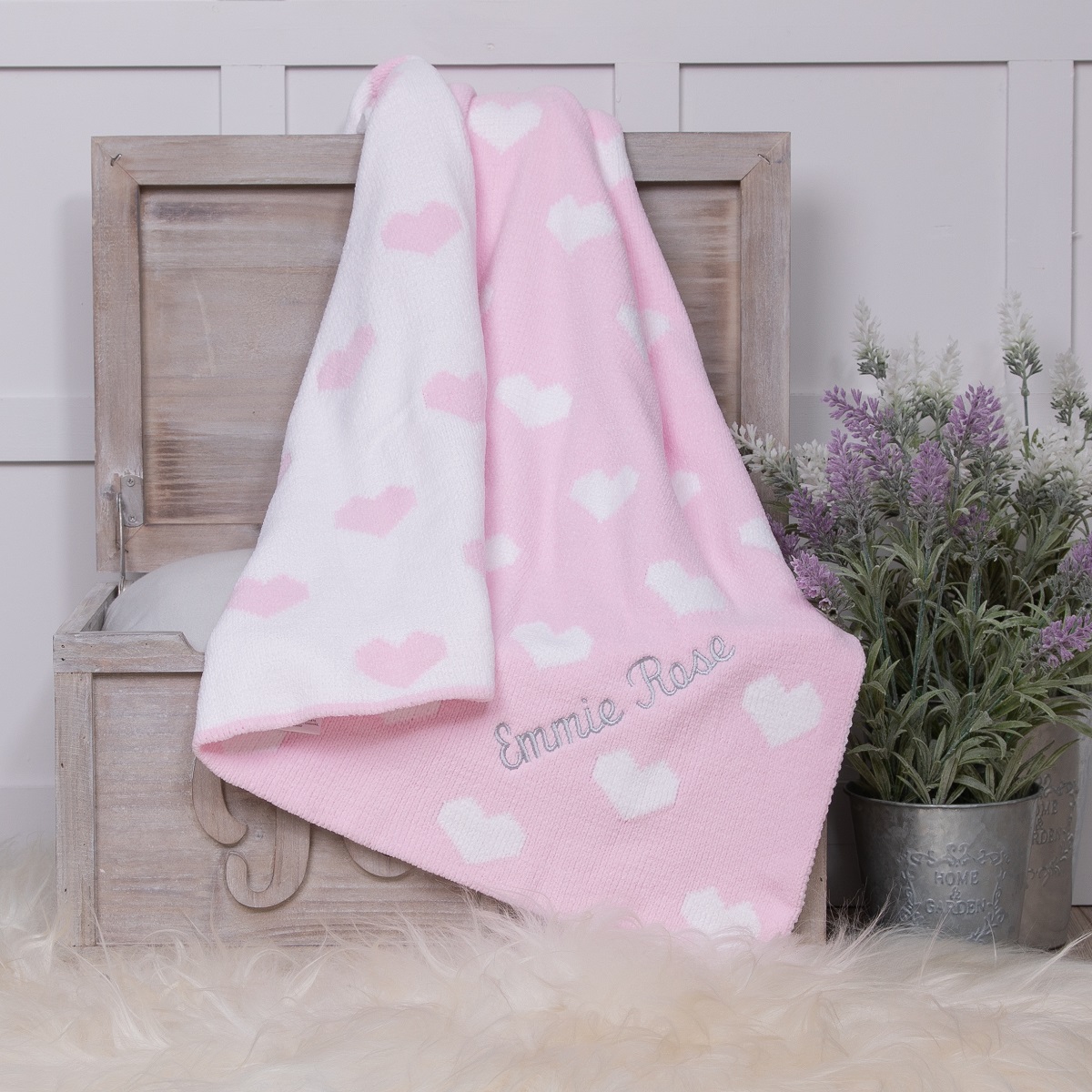 pink pram blanket