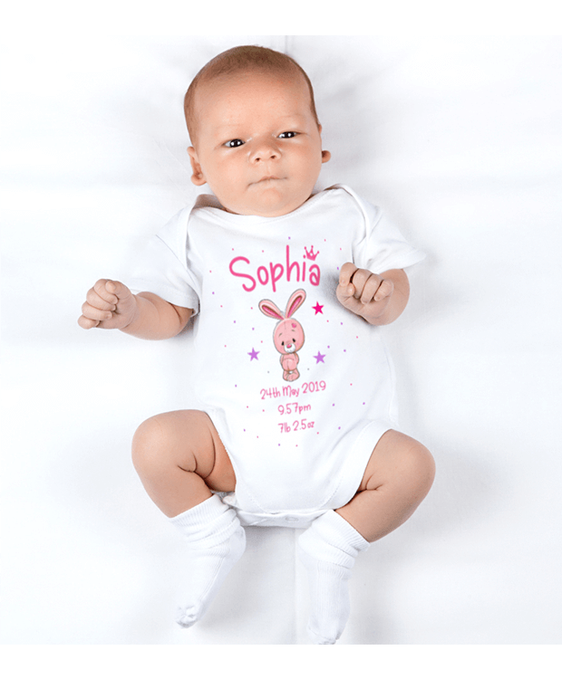 personalised girl baby grow