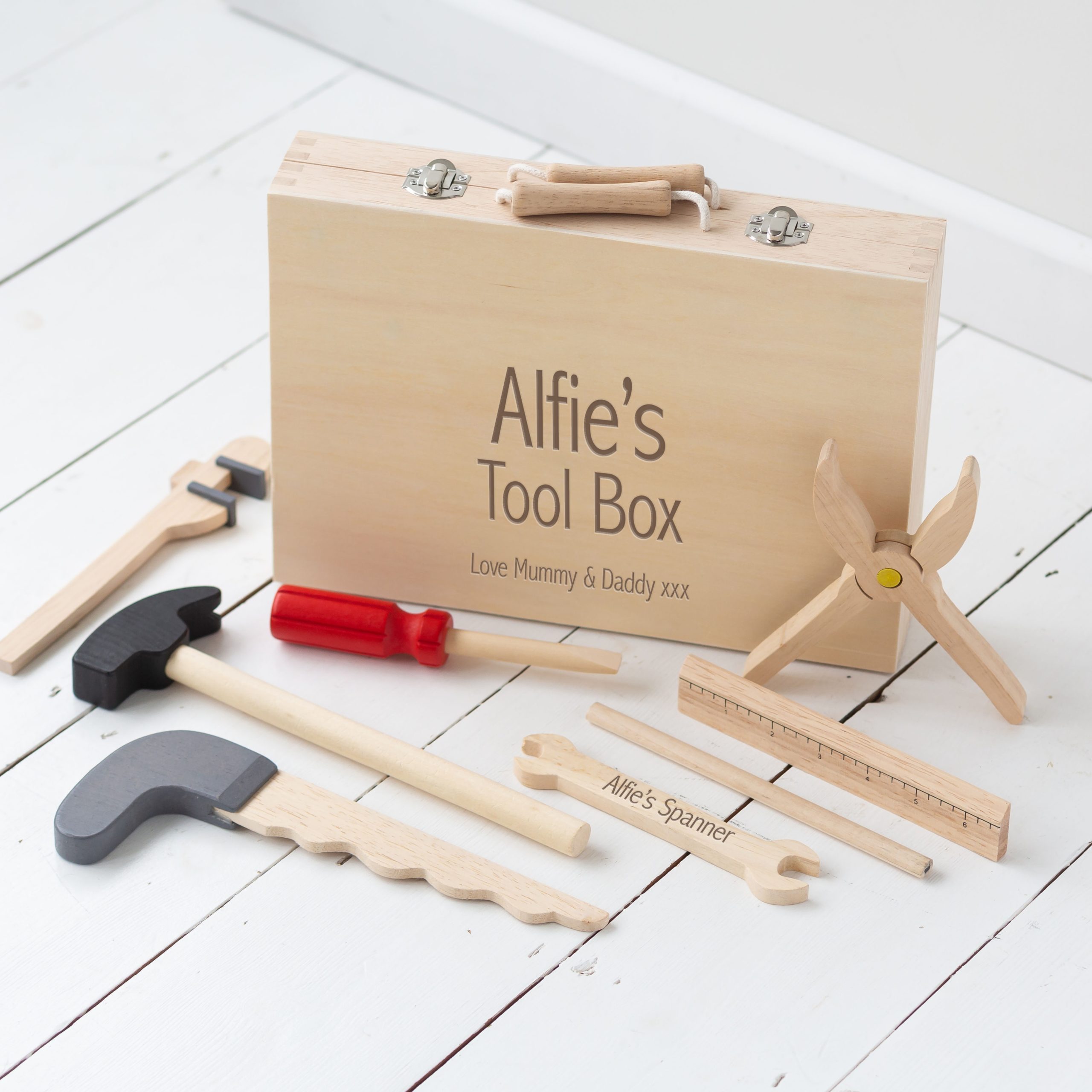 kids wooden tool set